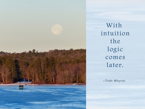 With intuition, the logic comes later